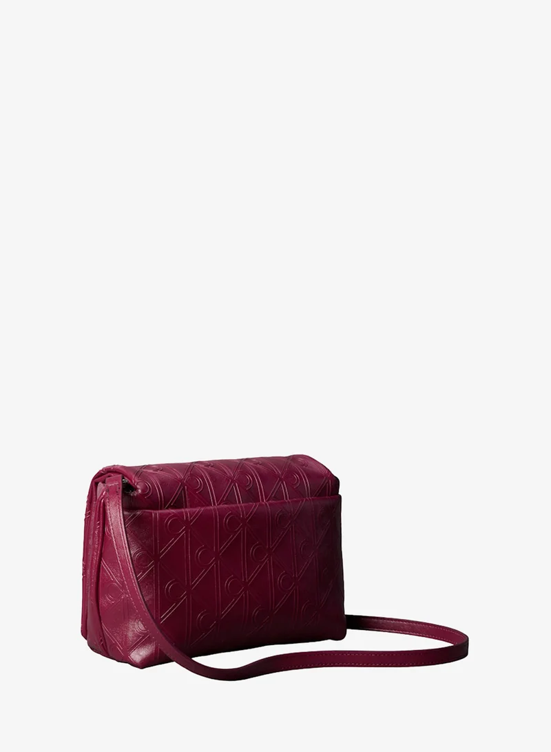 CALVIN KLEIN Puffer Emblem Logo Flap Crossbody Bag